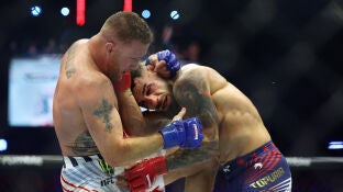 Justin Gaethje en la pelea ante Ilia Topuria en la Casa Blanca