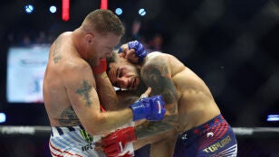 Justin Gaethje en la pelea ante Ilia Topuria en la Casa Blanca