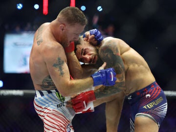 Justin Gaethje en la pelea ante Ilia Topuria en la Casa Blanca
