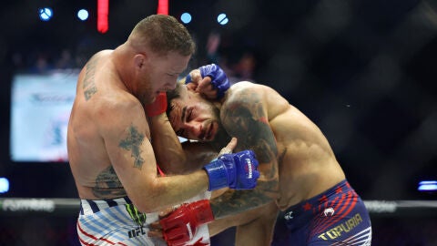 Justin Gaethje en la pelea ante Ilia Topuria en la Casa Blanca