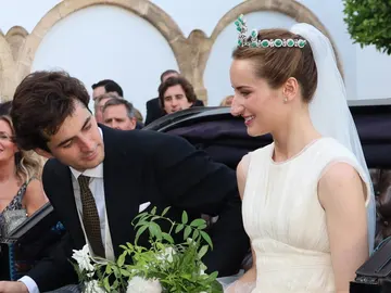 Alberto Mencos y Ana Domecq ya convertidos en marido y mujer Alberto Mencos y Ana Domecq ya convertidos en marido y mujer