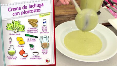 Ingredientes Crema de lechuga con picatostes