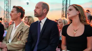 Benedict Cumberbatch, el príncipe Guillermo y Emma Watson Benedict Cumberbatch, el príncipe Guillermo y Emma Watson