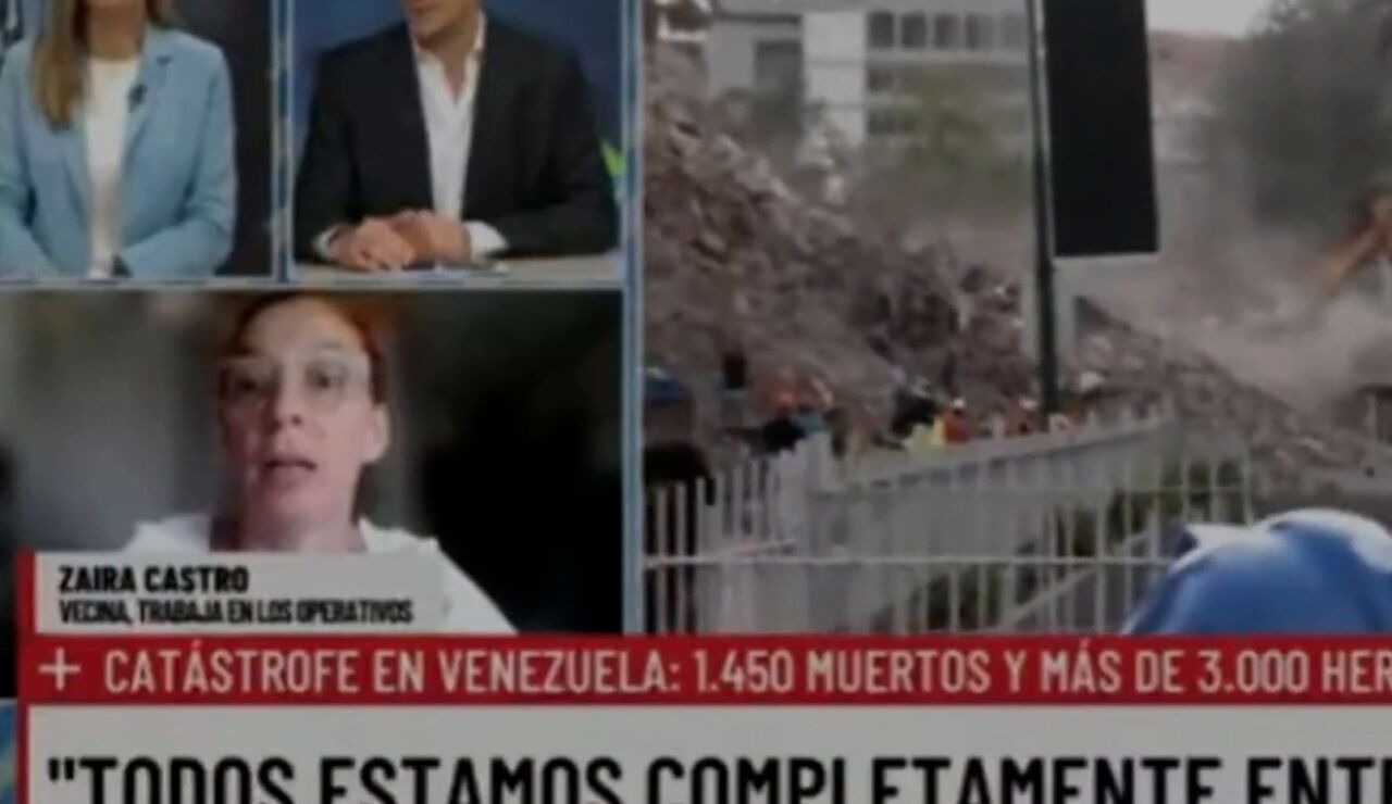 Momento en el que se siente un nuevo terremoto en Venezuela