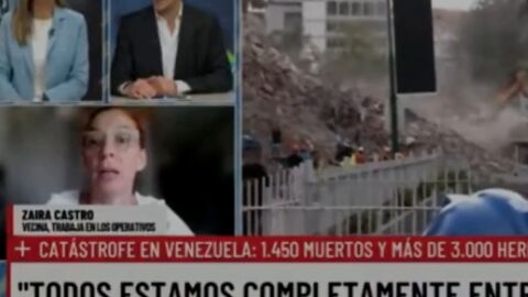 Momento en el que se siente un nuevo terremoto en Venezuela