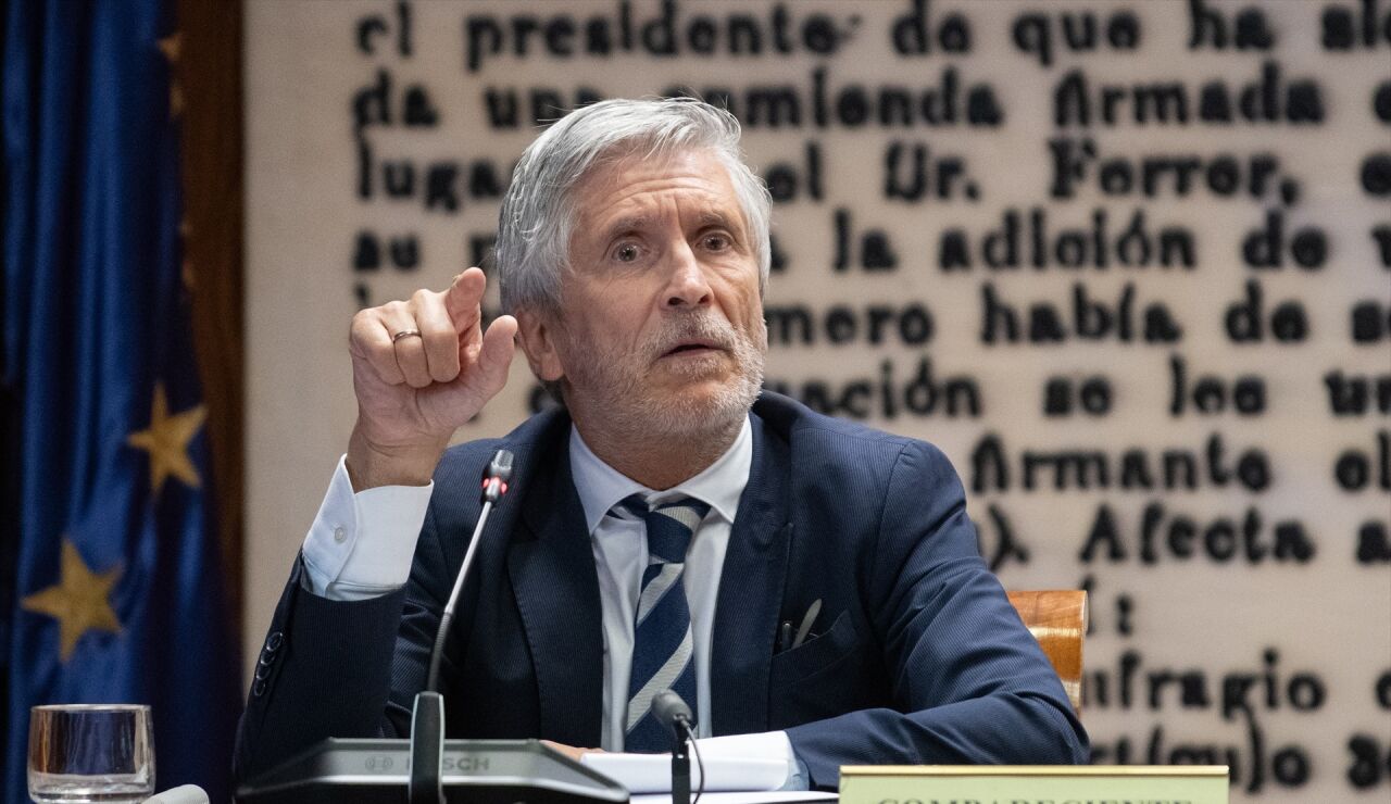 Marlaska declarando en el Senado