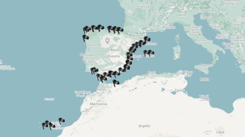 Mapa banderas negras