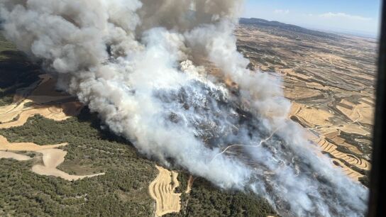 Imagen del INFOAR de la zona afectada por el incendio