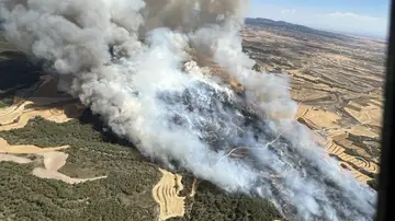 Imagen del INFOAR de la zona afectada por el incendio Imagen del INFOAR de la zona afectada por el incendio