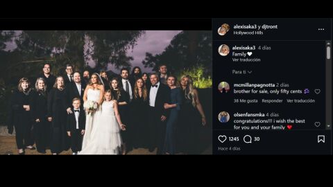 Las gemelas Olsen en la boda de su hermano Trent
