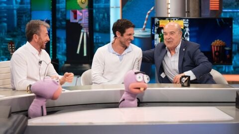 Pablo Motos, Quim Guiti&eacute;rrez y Antonio Resines en El Hormiguero