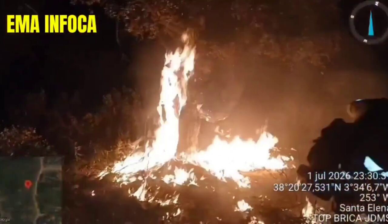 V&iacute;deo del incendio de Santa Elena, en Ja&eacute;n