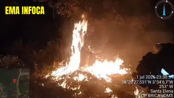 Vídeo del incendio de Santa Elena, en Jaén Vídeo del incendio de Santa Elena, en Jaén
