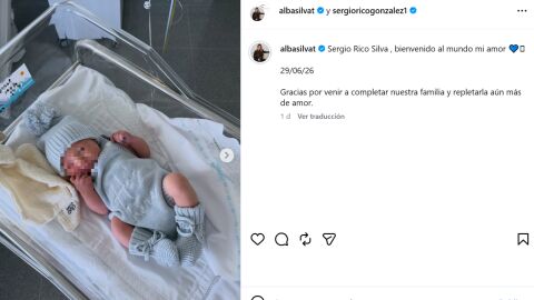 Sergio Rico y Alba Silva dan la bienvenida a su segundo hijo, Sergio