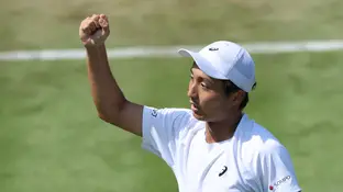 Shintaro Mochizuki celebra un punto ante Rafa Jódar Shintaro Mochizuki celebra un punto ante Rafa Jódar
