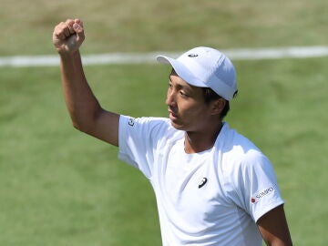 Shintaro Mochizuki celebra un punto ante Rafa J&oacute;dar