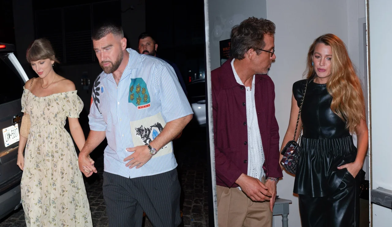 Taylor Swift, Travis Kelce, Ryan Reynolds y Blake Lively