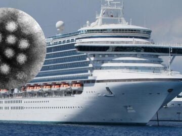 Imagen del crucero y del norovirus.