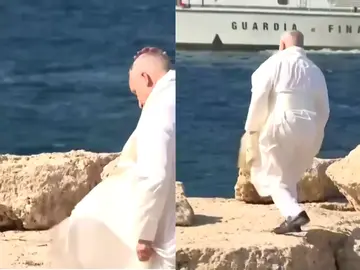 El Papa pierde el solideo El Papa pierde el solideo