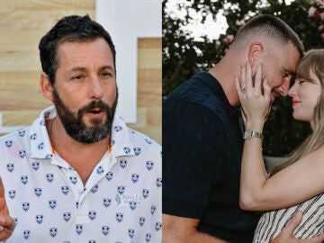 Adam Sandler y Travis Kelce y Taylor Swift