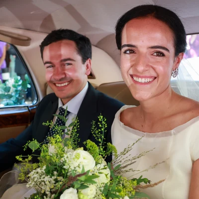 María Gabilondo el día de su boda