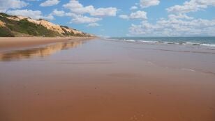 Imagen de la playa de Mazag&oacute;n (Huelva)