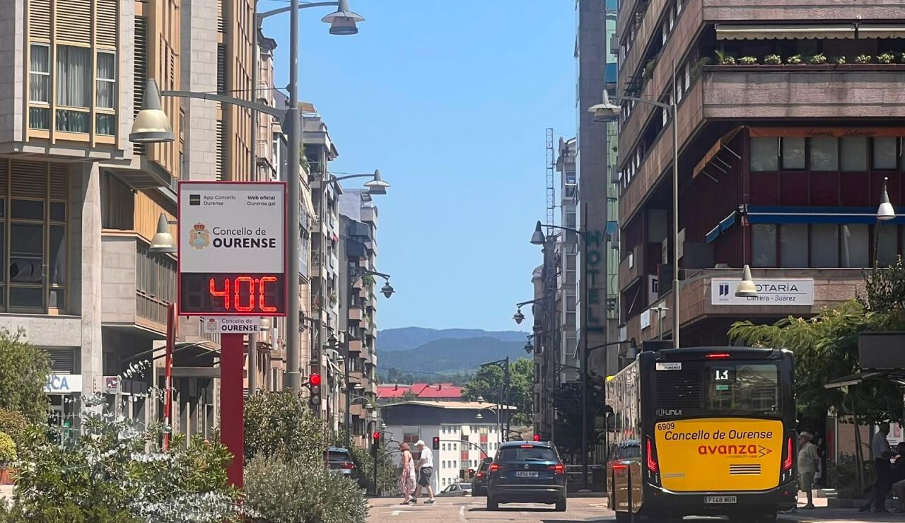 Imagen del impacto de la ola de calor en Ourense