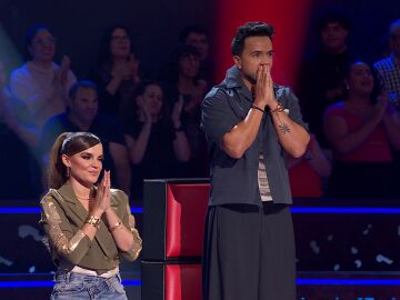 Melody y Luis Fonsi, en La Voz Kids