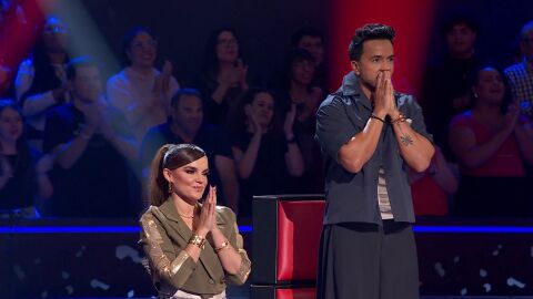 Melody y Luis Fonsi, en La Voz Kids