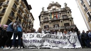 Imagen de las manifestaciones en Pamplona 