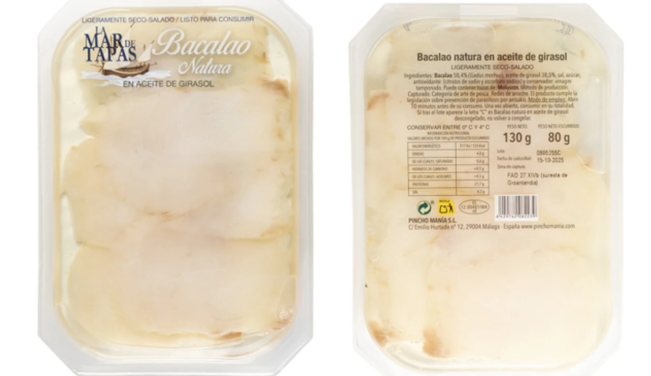 Bacalao Natura en aceite de girasol de la marca La Mar de Tapas
