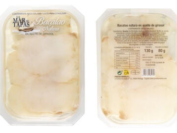 Bacalao Natura en aceite de girasol de la marca La Mar de Tapas