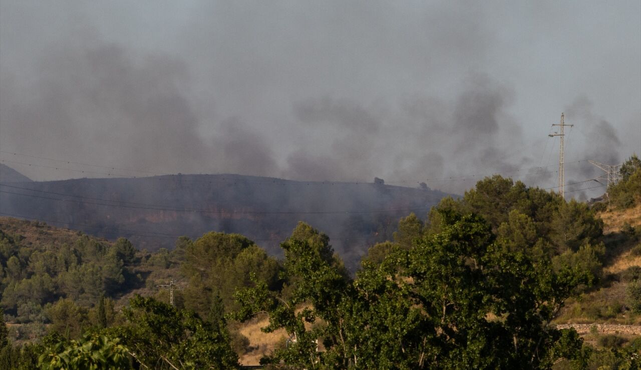 Imagen del incendio en Soneja, Castell&oacute;n