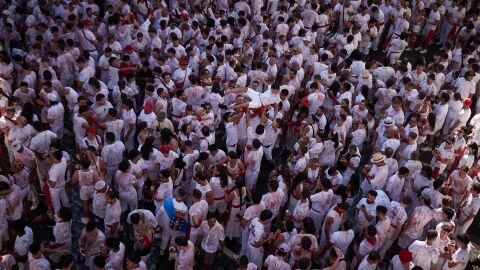 Momentos previos al Chupinazo de San Ferm&iacute;n 2026