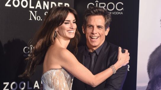 Ben Stiller y Pen&eacute;lope Cruz en la premiere de Zoolander 2 en Madrid