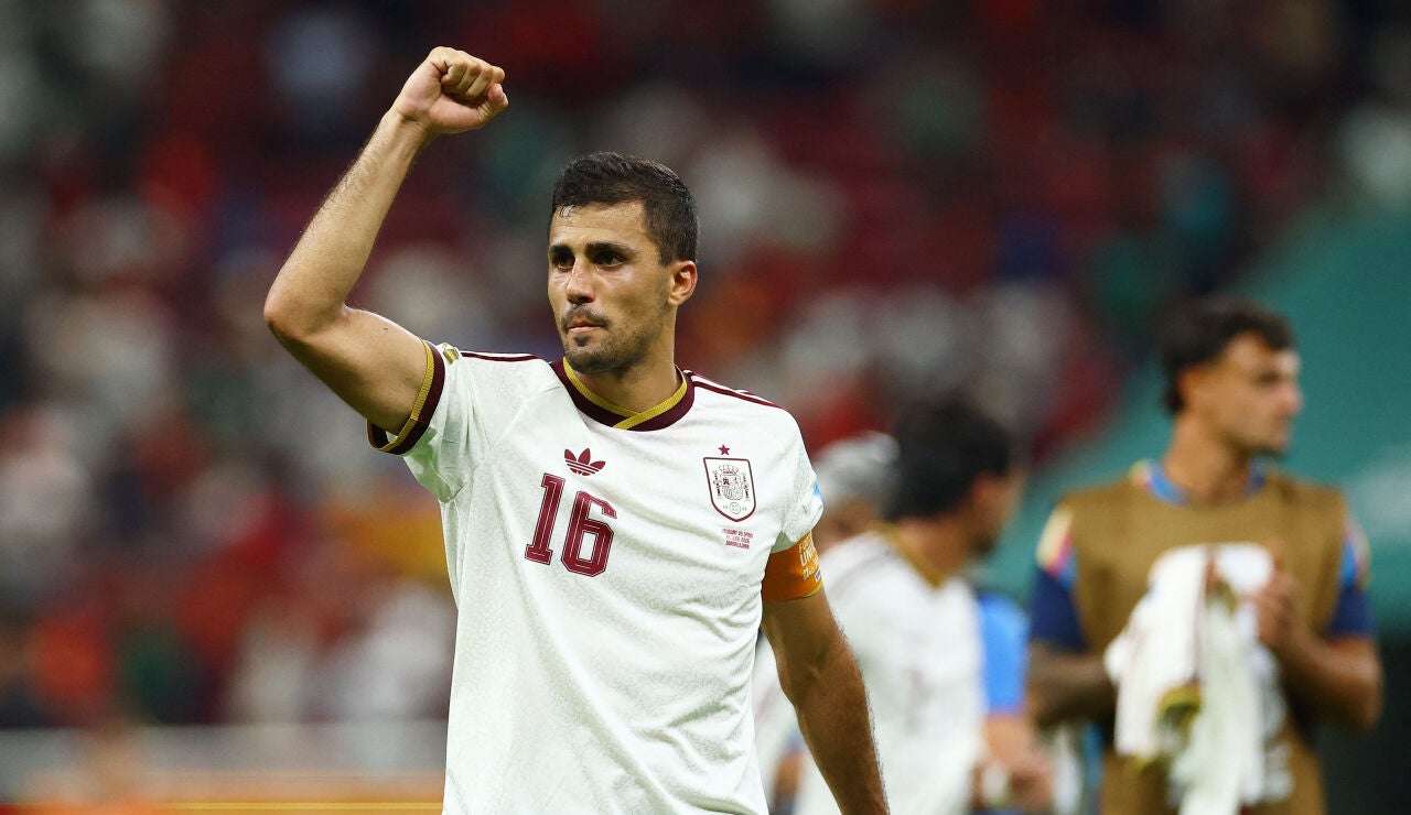 Rodri, en el partido ante Uruguay