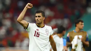 Rodri, en el partido ante Uruguay Rodri, en el partido ante Uruguay