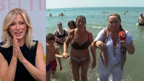 Toñi Portillo, en remojo. Toñi Portillo, en remojo.