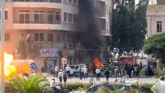 Varias explosiones agitan Damasco cerca del hotel donde se aloja Macron en su viaje a Siria Explosiones