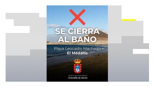 Cierre al ba&ntilde;o de la Playa Leocadio Machado