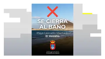 Cierre al baño de la Playa Leocadio Machado Cierre al baño de la Playa Leocadio Machado