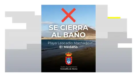 Cierre al baño de la Playa Leocadio Machado Cierre al baño de la Playa Leocadio Machado