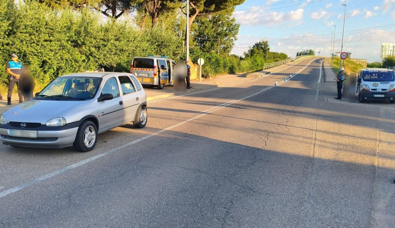 Imagen del control de la Polic&iacute;a