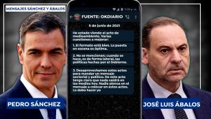 Filtraci&oacute;n de mensajes entre S&aacute;nchez y &Aacute;balos.