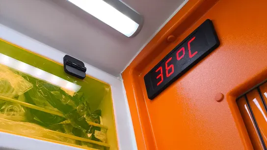 Temperatura en el interior de la ambulancia Temperatura en el interior de la ambulancia