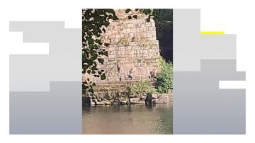El peligroso salto al r&iacute;o que se ha puesto de moda entre los j&oacute;venes en Ourense