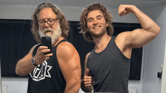 Russell Crowe y su hijo Tennyson