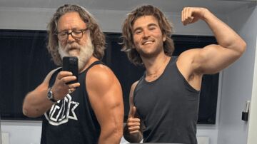 Russell Crowe y su hijo Tennyson