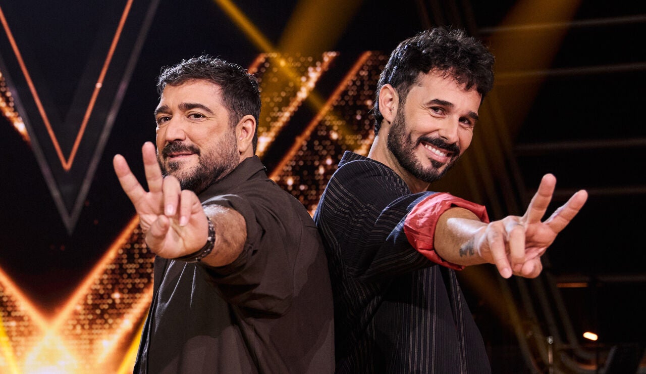 Antonio Orozco y Anto&ntilde;ito Molina, en La Voz Kids