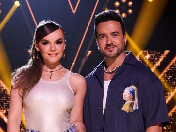 Melody y Luis Fonsi, en La Voz Kids